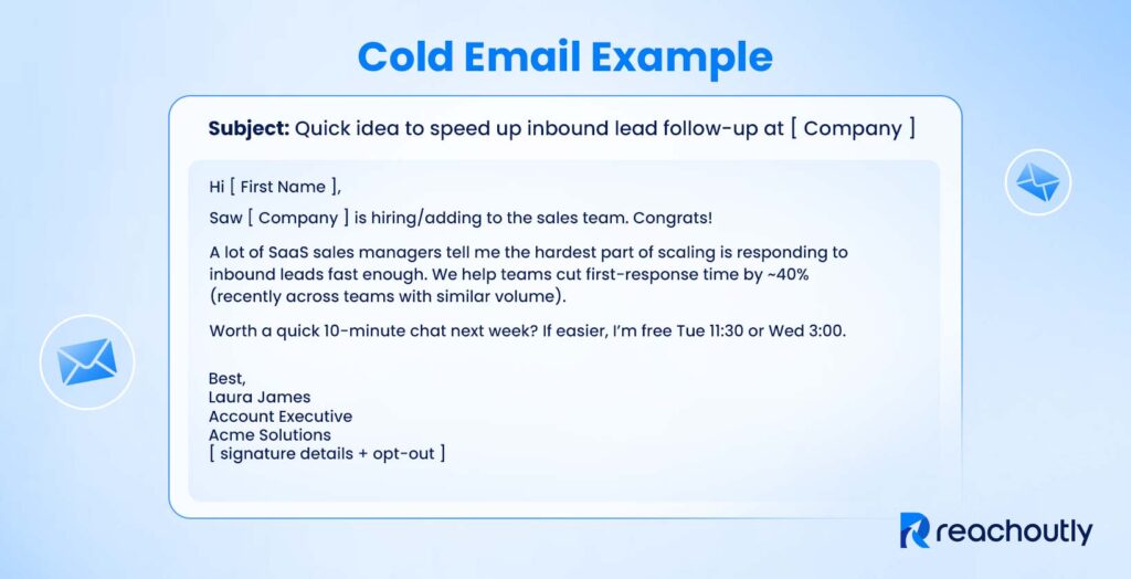 Good Cold Email Example