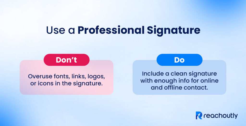 How to Write Cold Email? Use Professional Signature